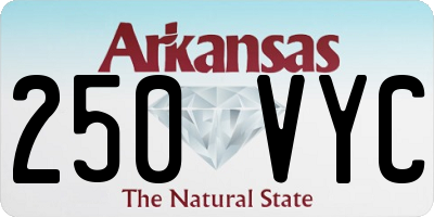 AR license plate 250VYC