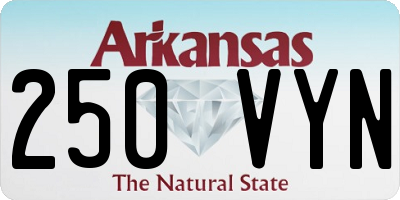 AR license plate 250VYN