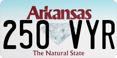 AR license plate 250VYR