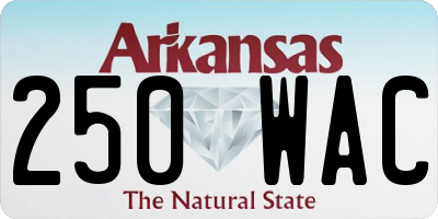 AR license plate 250WAC