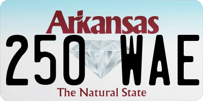 AR license plate 250WAE