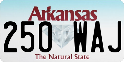 AR license plate 250WAJ