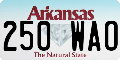 AR license plate 250WAO