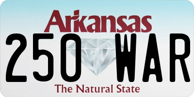 AR license plate 250WAR
