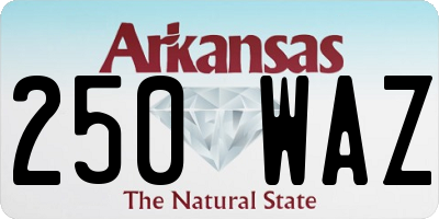 AR license plate 250WAZ