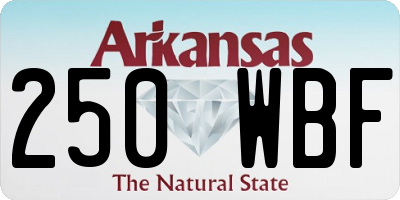 AR license plate 250WBF