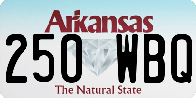 AR license plate 250WBQ