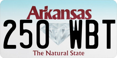 AR license plate 250WBT