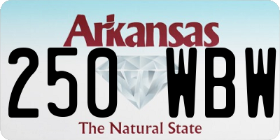 AR license plate 250WBW