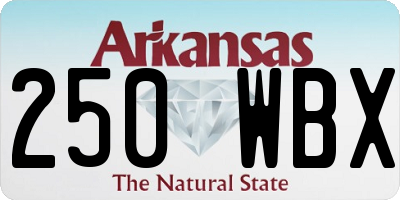 AR license plate 250WBX