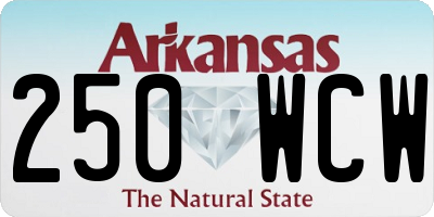 AR license plate 250WCW