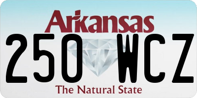 AR license plate 250WCZ