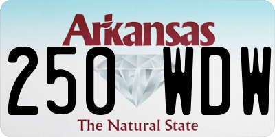 AR license plate 250WDW