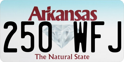 AR license plate 250WFJ