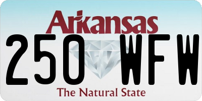 AR license plate 250WFW