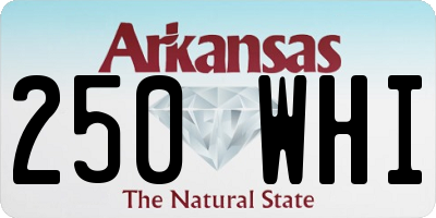 AR license plate 250WHI
