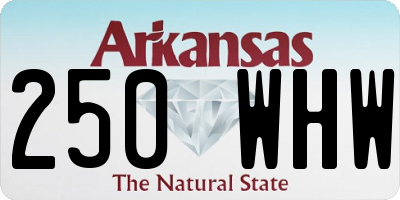 AR license plate 250WHW
