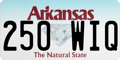 AR license plate 250WIQ