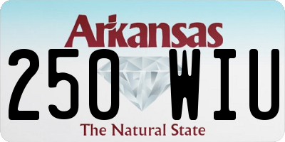 AR license plate 250WIU