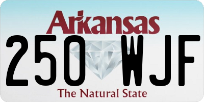 AR license plate 250WJF