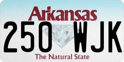 AR license plate 250WJK