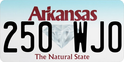 AR license plate 250WJO