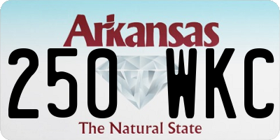 AR license plate 250WKC