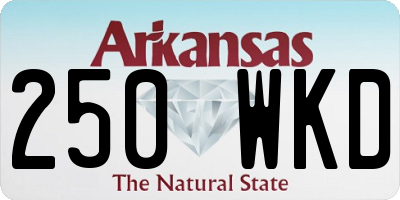 AR license plate 250WKD