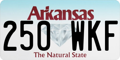 AR license plate 250WKF