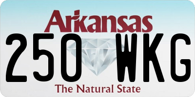 AR license plate 250WKG