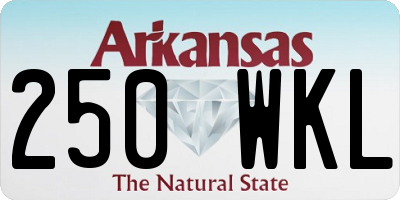 AR license plate 250WKL