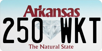 AR license plate 250WKT
