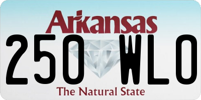 AR license plate 250WLO