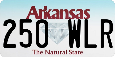 AR license plate 250WLR