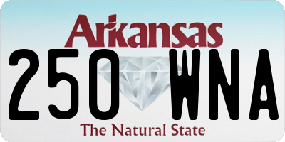 AR license plate 250WNA