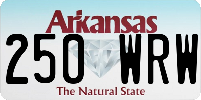 AR license plate 250WRW