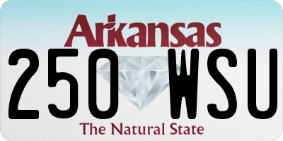 AR license plate 250WSU