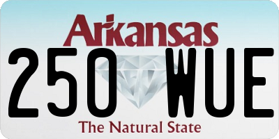 AR license plate 250WUE