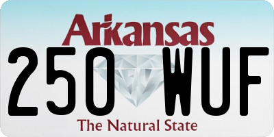 AR license plate 250WUF