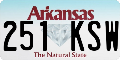 AR license plate 251KSW