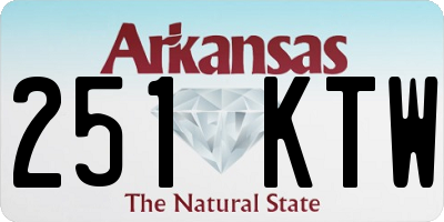 AR license plate 251KTW