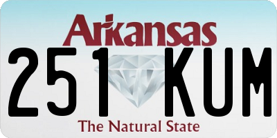AR license plate 251KUM