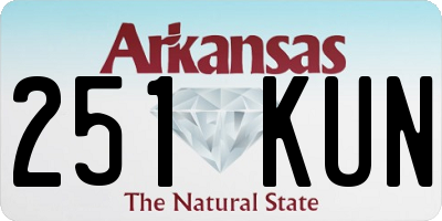 AR license plate 251KUN