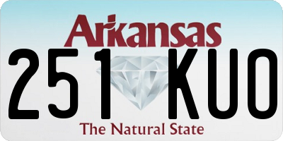 AR license plate 251KUO