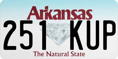 AR license plate 251KUP