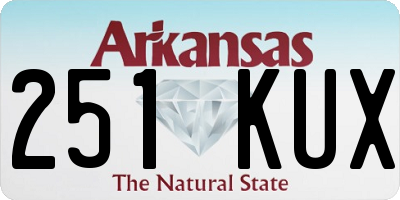 AR license plate 251KUX