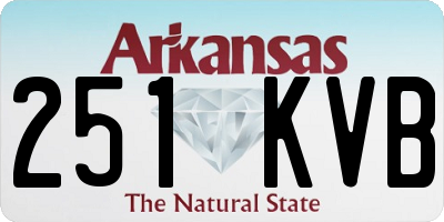 AR license plate 251KVB