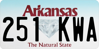 AR license plate 251KWA