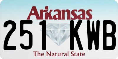 AR license plate 251KWB