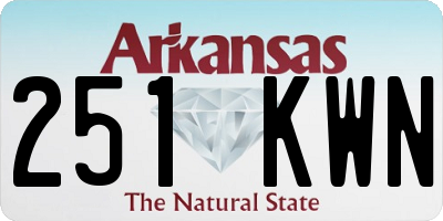 AR license plate 251KWN